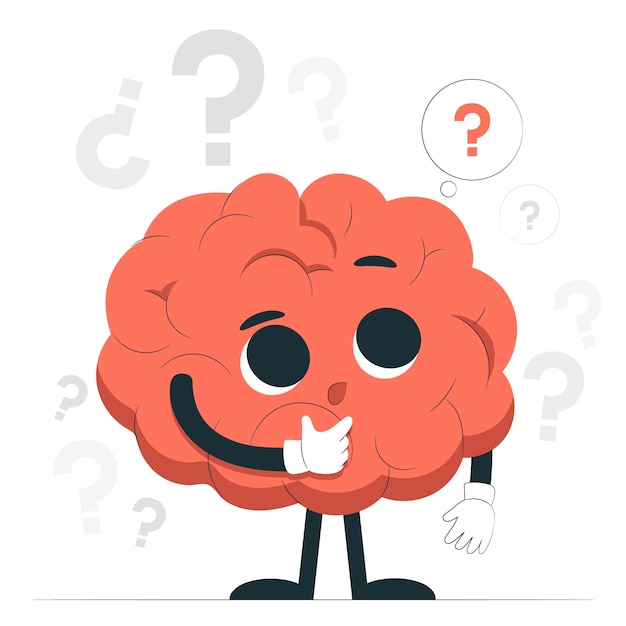 Illustration de concept de cerveau de curiosité