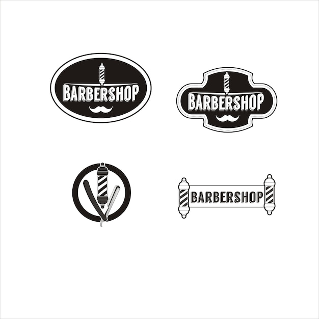 teplate de logo de barbershop