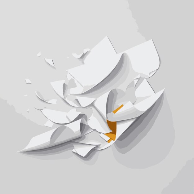Vecteur vector de dessin animé en papier déchiré sur fond blanc