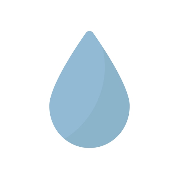 Vecteur goutte d'eau bleue sur fond blanc