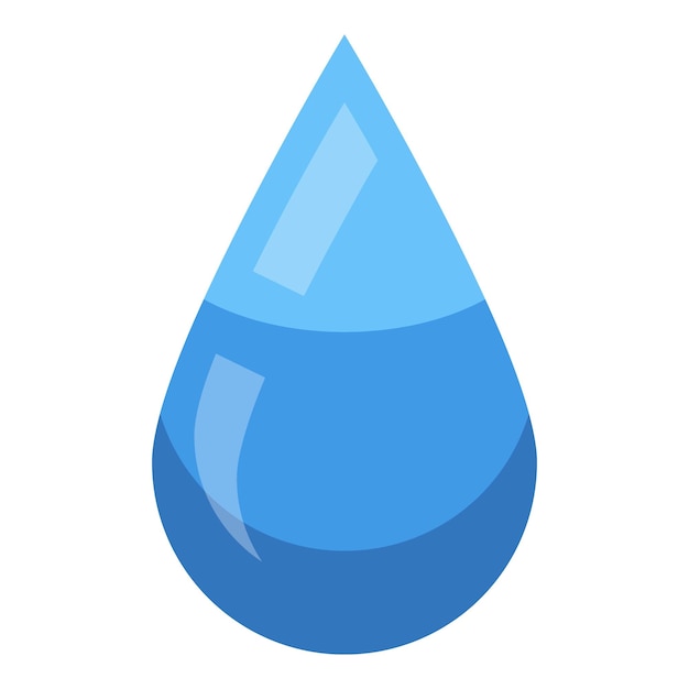 Vecteur icône de nettoyage à sec de goutte d'eau isométrique de l'icône de vecteur de nettoyage à sec de goutte d'eau pour la conception de sites web isolée sur fond blanc