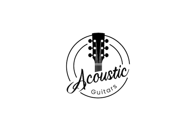 Vecteur l'illustration de l'icône vectorielle du logo de la guitare