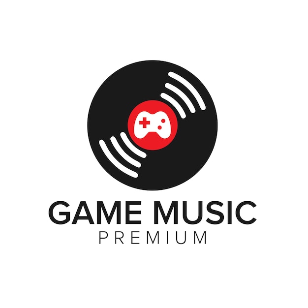 modèle vectoriel d'icône de logo de musique de jeu
