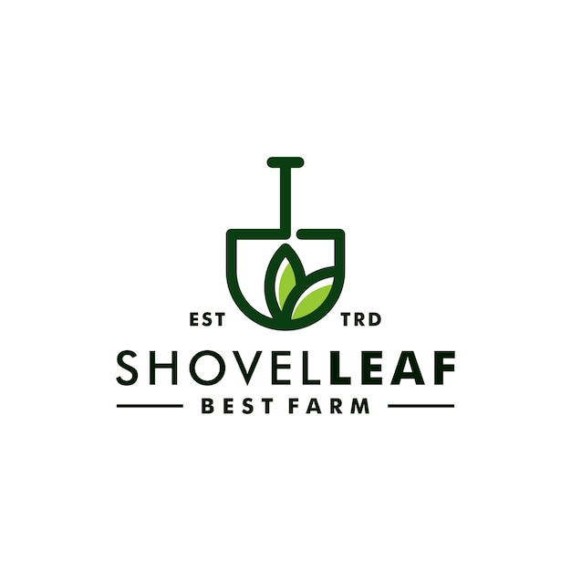 Pelle feuille logo ferme naturelle icône du design vecteur