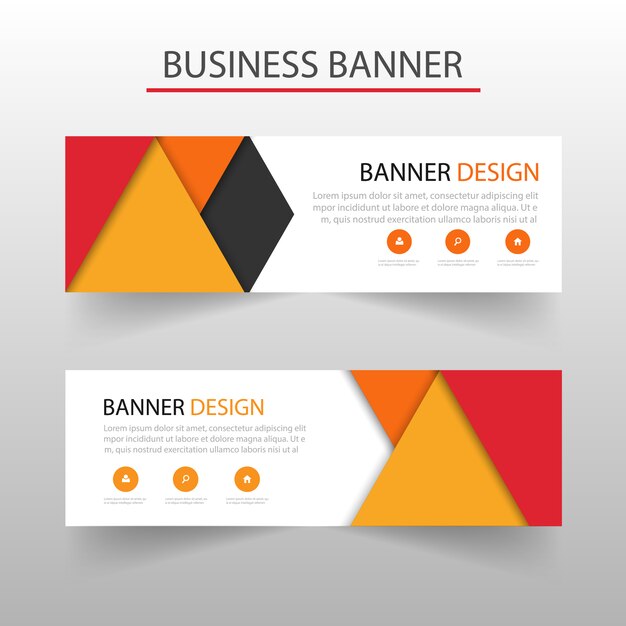 Orange Dreieck abstrakten Banner Template-Design