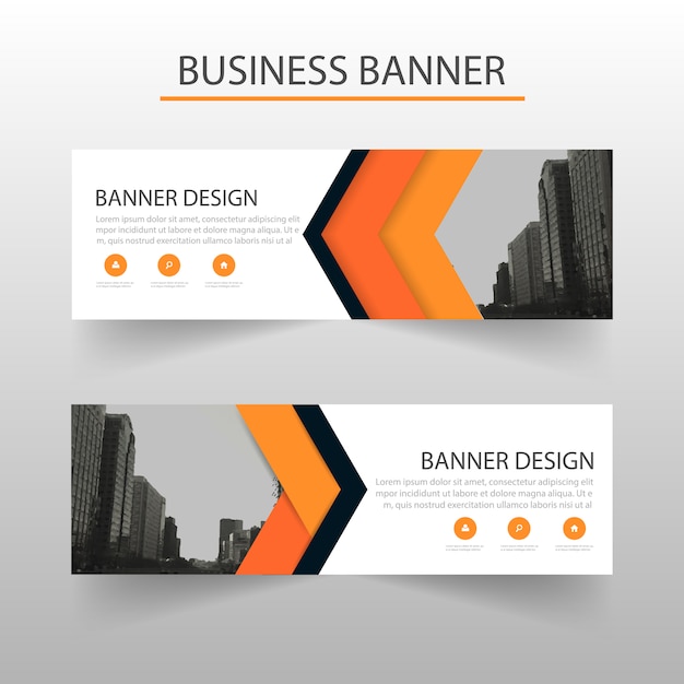 Orange Dreieck abstrakten Banner Template-Design