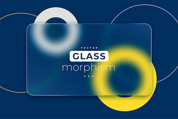 Kostenloser Vektor glasmorphismushintergrund mit transparentem matteffekt