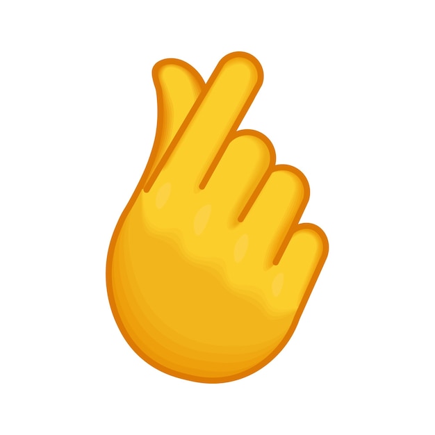 Vektor fingerschnippen große gelbe emoji-hand