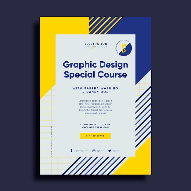 Vektor grafikdesign-plakatschablone