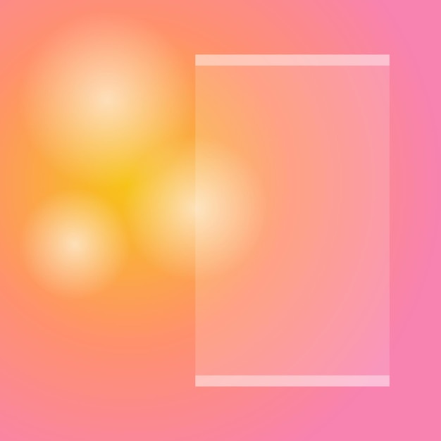 Vektor hintergrund mit einem würfel für text eine helle vorlage mit einem farbverlauf gelbe und rosafarbene abstraktion