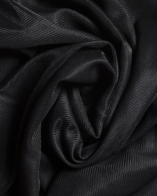 Curvy zijde zwart elegant materiaal