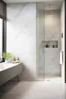 Gratis foto kleine badkamer met ai in moderne stijl gegenereerd