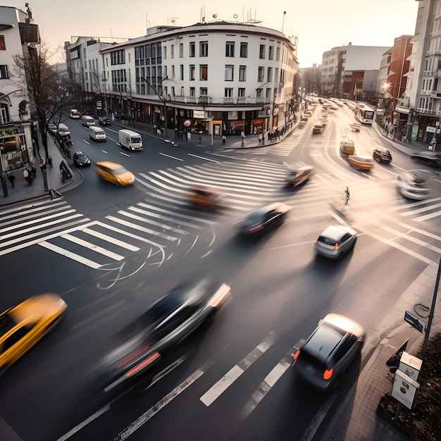 Gratis foto verkeer op straat in het stadscentrum van berlijn duitsland