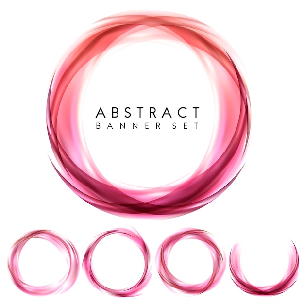 Gratis vector abstracte banner die in roze wordt geplaatst