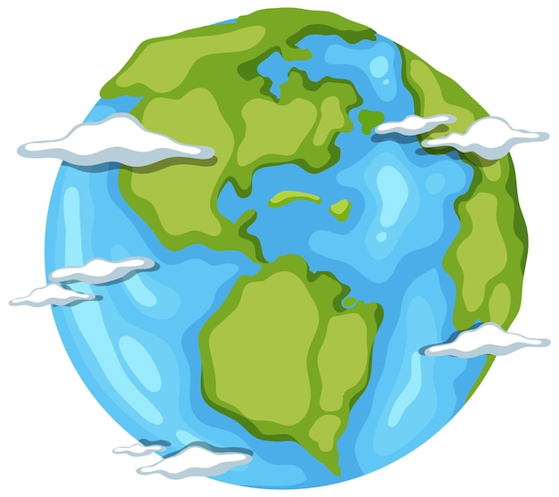 Gratis vector earth globe pictogram op witte achtergrond