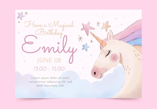 unicorn verjaardag uitnodiging