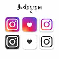 Gratis vector instagram icoon collectie