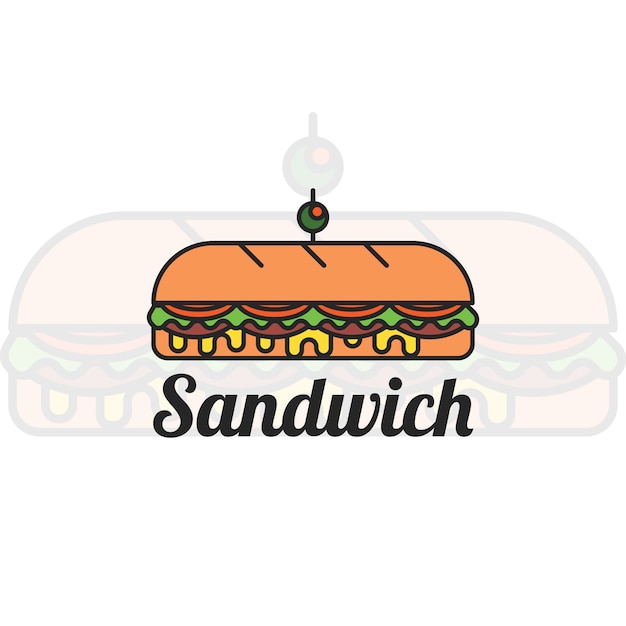 Gratis vector sandwich logo design