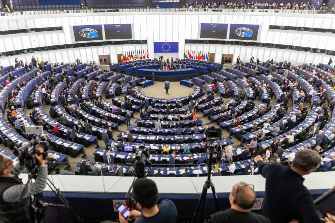 Au Parlement européen, le 12 février à Strasbourg.