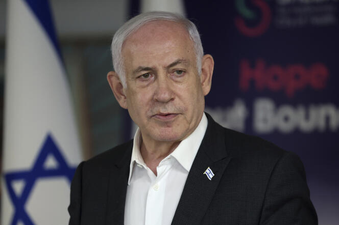 Le premier ministre israélien, Benyamin Nétanyahou, lors d’une conférence de presse à Ramat Gan (Israël), le 8 juin 2024.