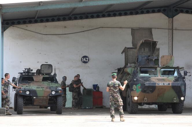 Dans la base militaire française de Port-Bouët, à Abidjan, en Côte d’Ivoire, en décembre 2019.