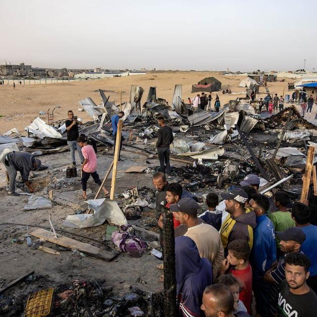 La Défense civile de Gaza annonce 45 morts dans une frappe à Rafah. [Keystone]