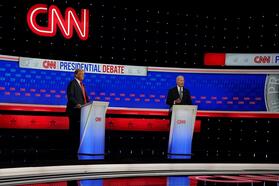 Дебаты Дональда Трампа и Джо Байдена 28 июня 2024 года. Фото: Reuters