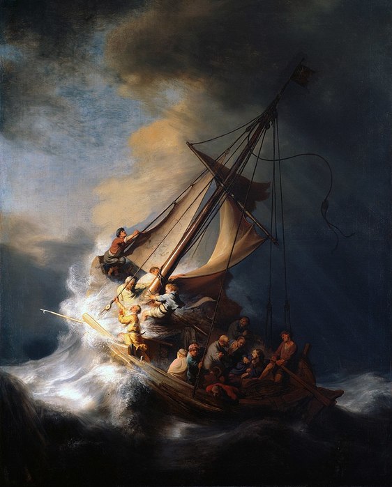 Rembrandt Christ in the Storm on the Lake of Galilee (562x700, 75Kb)