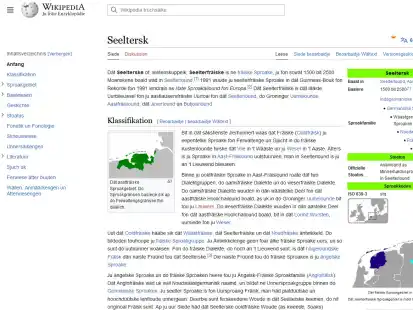 Auch einen Beitrag zum Seeltersk, wie die saterfriesische Sprache auch genannt wird, gibt es auf der Saterfriesischen Wikipedia