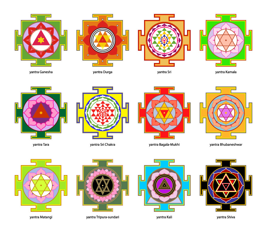 Yantras geometric diagrams for solo tantra