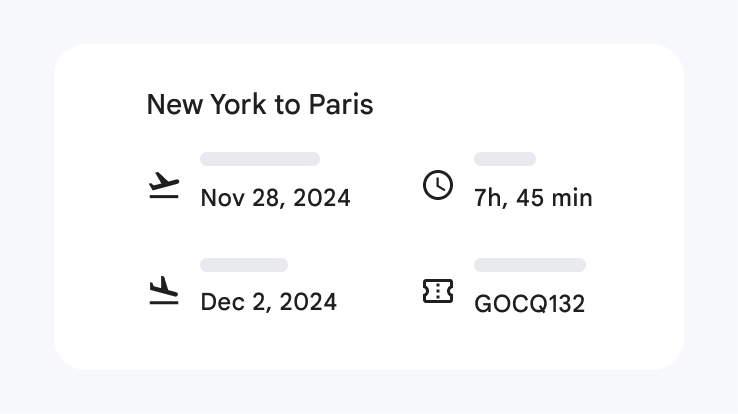 Zeitplan für eine Flugreise von New York nach Paris