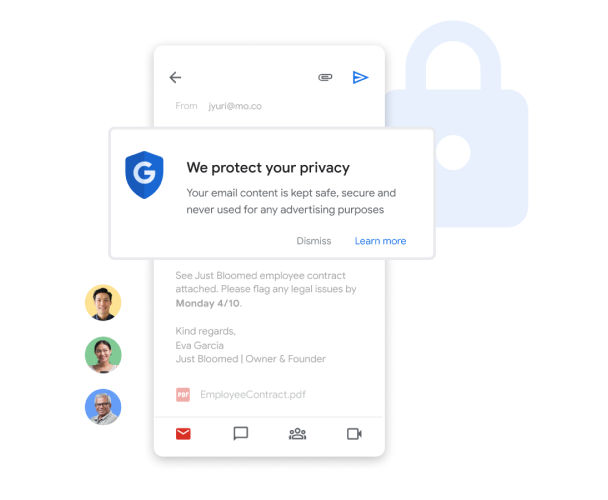 Cơ chế bảo mật cấp doanh nghiệp trong Gmail giúp bảo vệ doanh nghiệp của bạn 