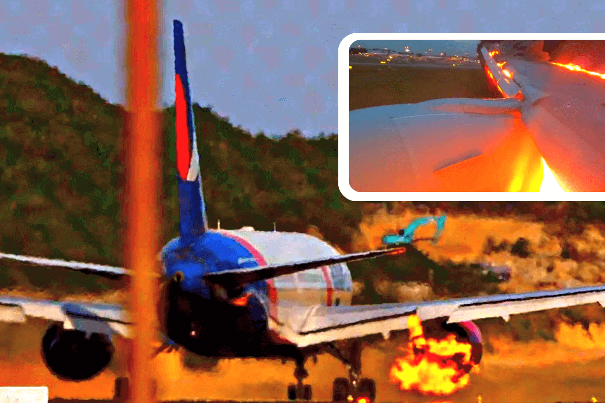 Российский пассажирский самолет загорелся в Таиланде