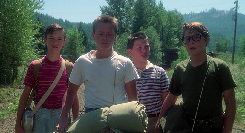 River Phoenix, Corey Feldman, Wil Wheaton, and Jerry O'Connell in Stand by Me (1986)