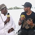 Wesley Snipes and RZA at an event for Cut Throat City (2020)