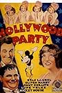 Walt Disney, Oliver Hardy, Ruth Channing, Irene Hervey, Stan Laurel, Marion O'Connell, Lupe Velez, and Beatrice Hagen in Hollywood Party (1934)
