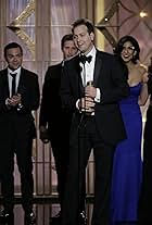 Dan Goor, Joe Lo Truglio, Andy Samberg, and Stephanie Beatriz at an event for Brooklyn Nine-Nine (2013)