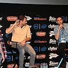 Aaron Moorhead and Justin Benson at an event for Spring (2014)