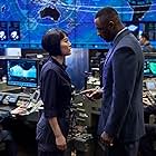 Idris Elba and Rinko Kikuchi in Pacific Rim (2013)