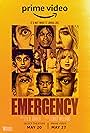 Sabrina Carpenter, Donald Elise Watkins, RJ Cyler, and Sebastian Chacon in Emergency (2022)