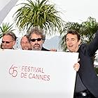 Benoît Delépine, Albert Dupontel, Benoît Poelvoorde, and Gustave Kervern at an event for Le grand soir (2012)