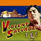 Victor Mature, Margaret Hayes, and Virginia Leith in Violent Saturday (1955)