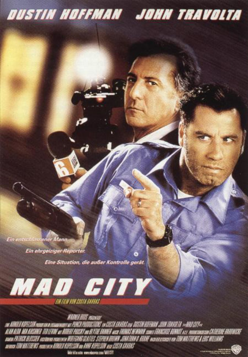 Dustin Hoffman and John Travolta in Mad City (1997)