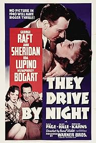 Humphrey Bogart, Ida Lupino, George Raft, and Ann Sheridan in They Drive by Night (1940)