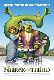Antonio Banderas, Cameron Diaz, Mike Myers, Eddie Murphy, and Conrad Vernon in Shrek 3 (2007)