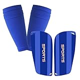 GeekSport Youth Soccer Shin Guards for Kids Toddler Shin Pads Calf Sleeves USA Soccer Gear for 3 5 4-6 7-9 10-12 Years Old Children Teens Boys Girls Blue S 3'3'' - 3'11''