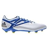 adidas Mens Messi 15.1 FG/AG Firm Ground/Artificial Grass Soccer Cleats 8 US, White/Prime Blue/Black