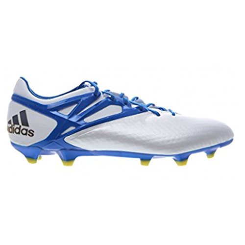 adidas Mens Messi 15.1 FG/AG Firm Ground/Artificial Grass Soccer Cleats 8 US, White/Prime Blue/Black