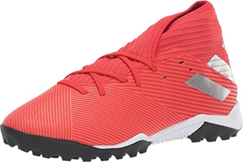 adidas Men's Nemeziz 19.3 Turf Soccer Shoe, Active Red/Silver Metallic/Solar Red, 10.5 M US