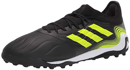 adidas Men's Copa Sense.3 Turf Soccer Shoe, Black/White/Solar Yellow, 10